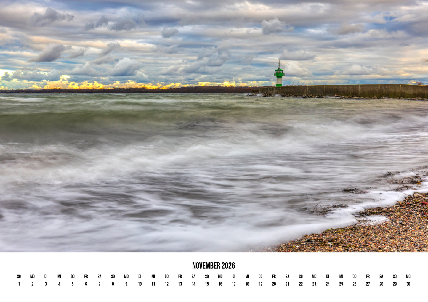 Travemünde – Ostsee im Light 2026 | Fotokalender A3 Querformat