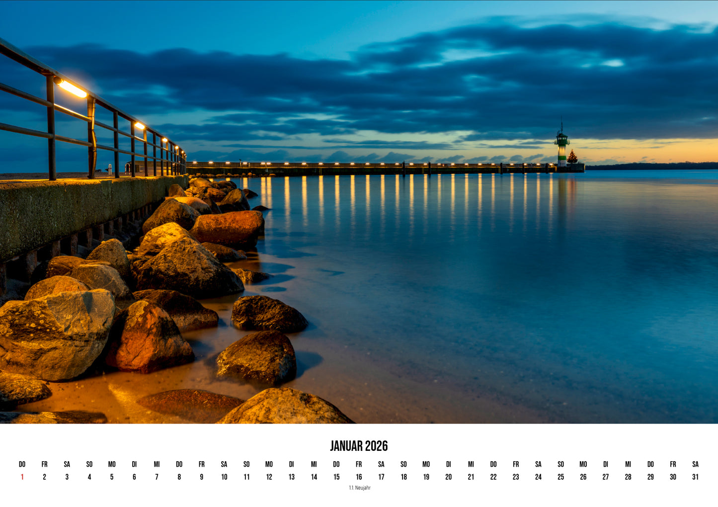 Travemünde – Ostsee im Light 2026 | Fotokalender A3 Querformat