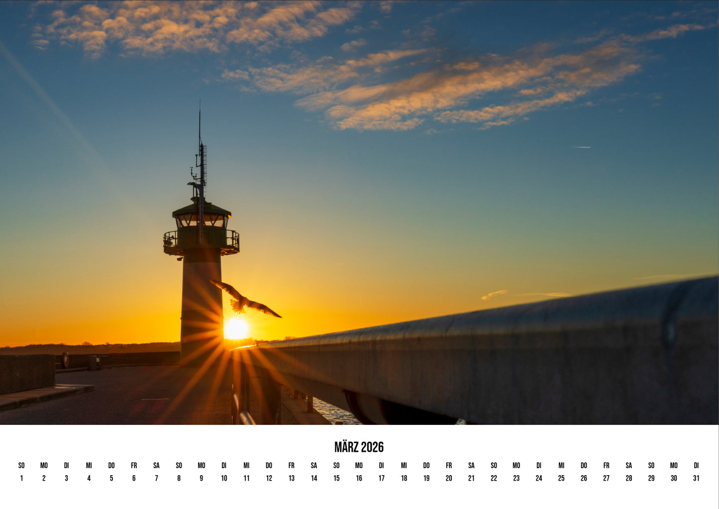 Travemünde – Ostsee im Light 2026 | Fotokalender A3 Querformat