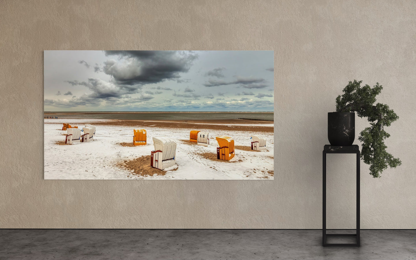 Aprilwinter auf Borkum