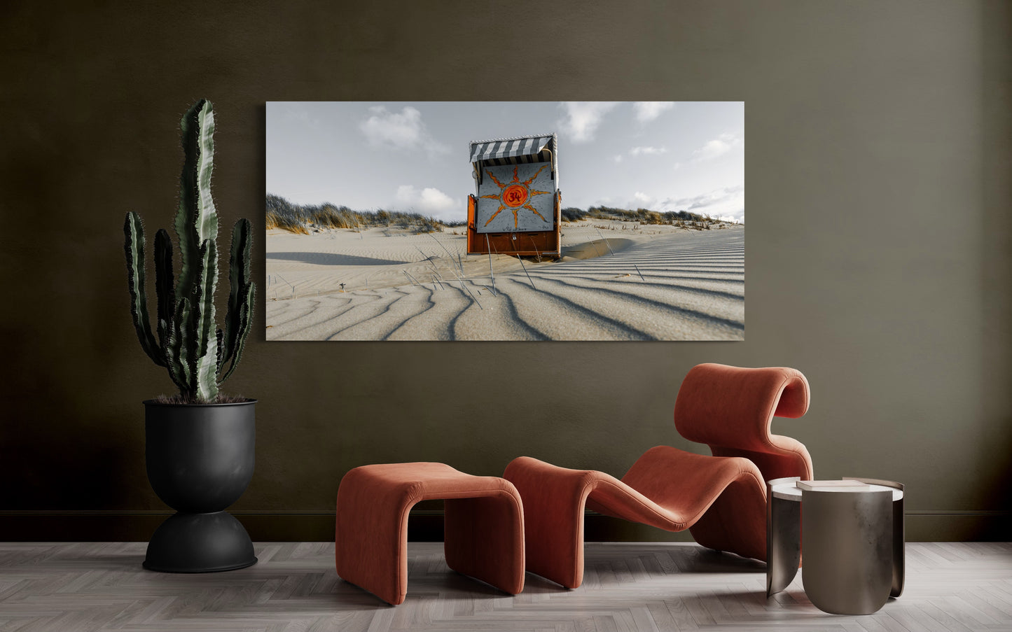 Strandkorb am Strand in Ostland - Insel Borkum ( 2022 )