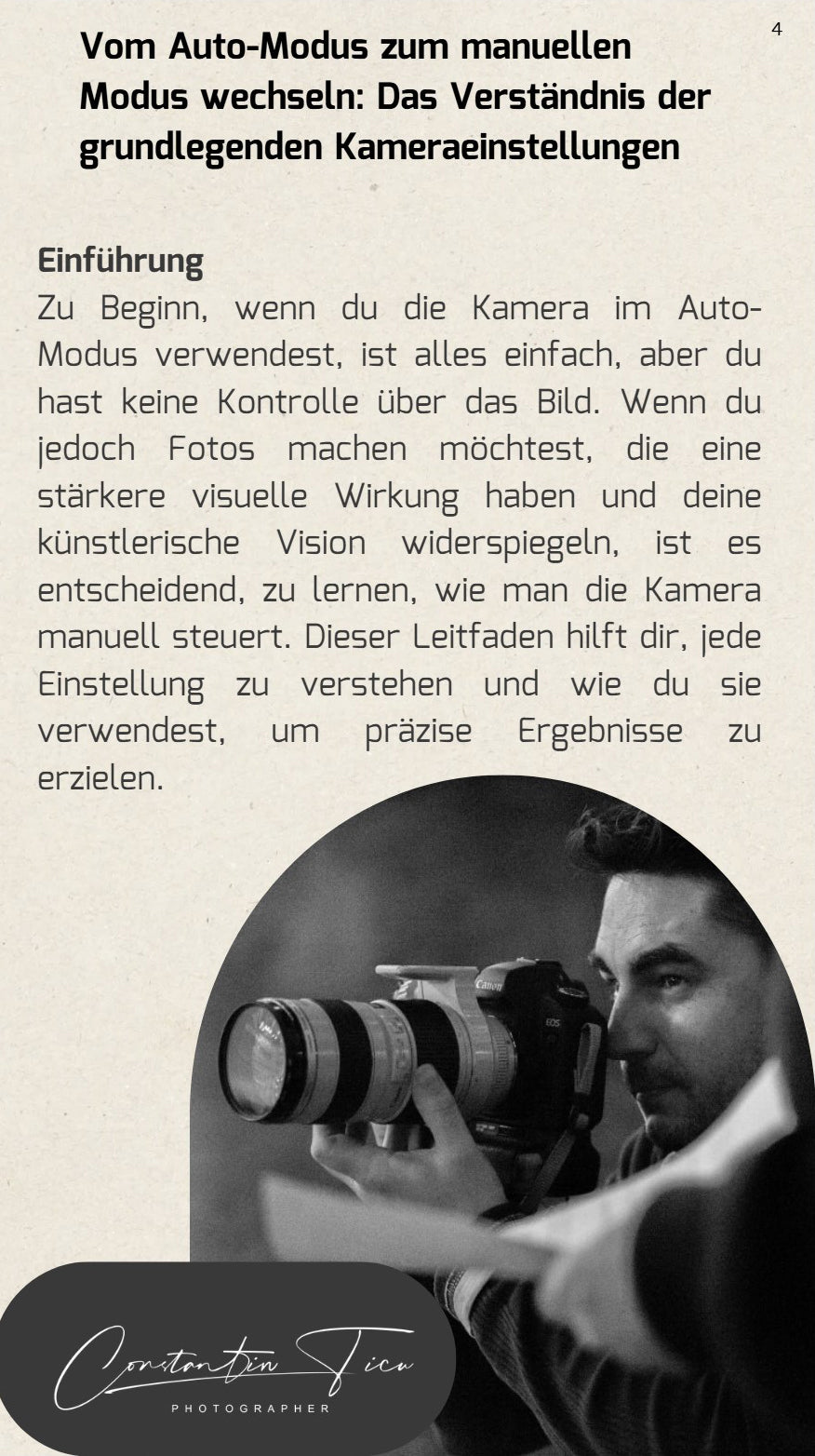 Fotografie Schritt für Schritt / Dein Leitfaden für Anfänger