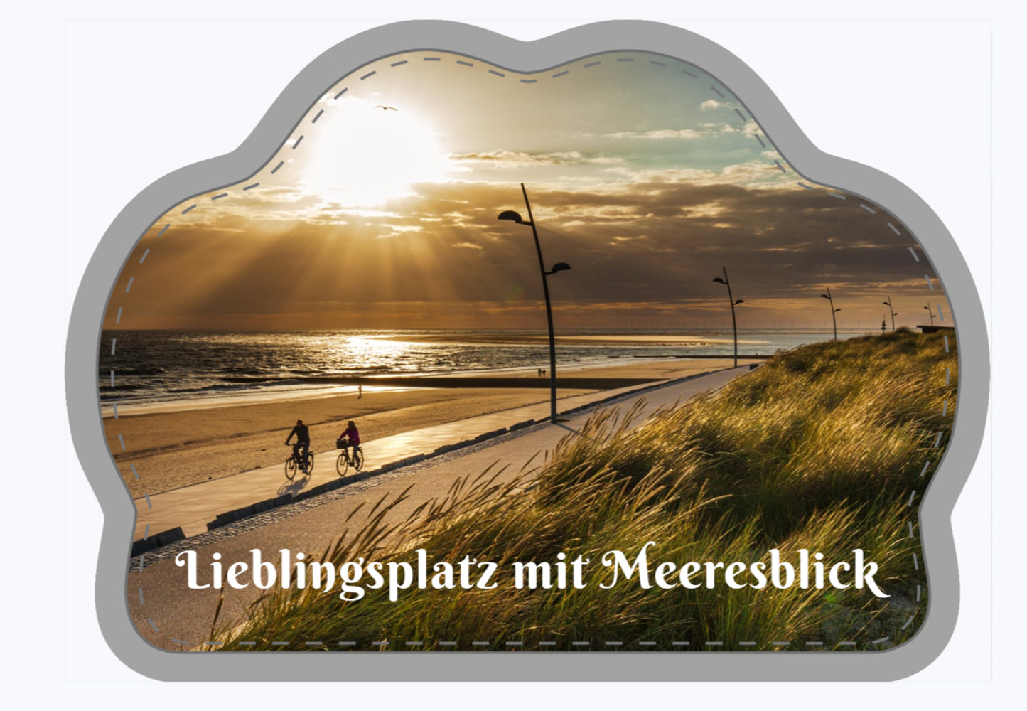 Hundeteppich mit Küstenmotiv - Shaped Rug -70x50 cm