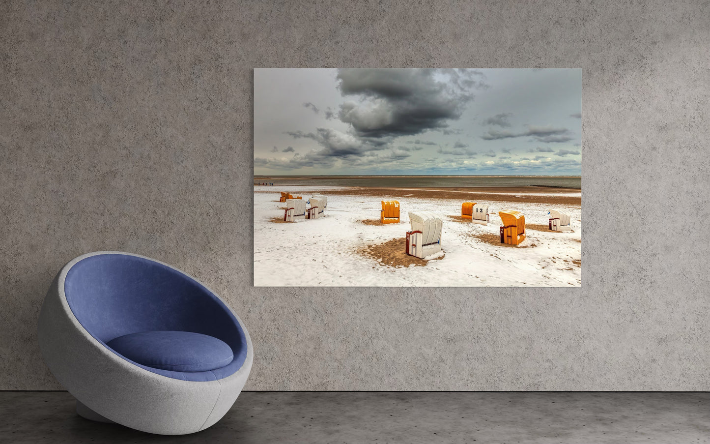 Aprilwinter auf Borkum