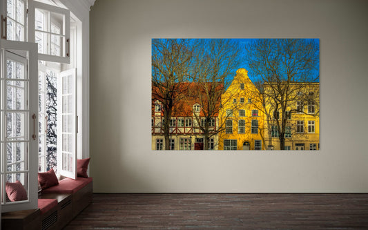 Lübeck Altstadt, historische Häuser Lübeck, Hansestadt Lübeck, Giebelhäuser, Architekturfotografie, Fine Art Fotografie, Lübeck Wandbild, Schleswig-Holstein, Altstadtfotografie, norddeutsche Architektur, Lübeck Kunst, Constantin Ticu Fotografie.