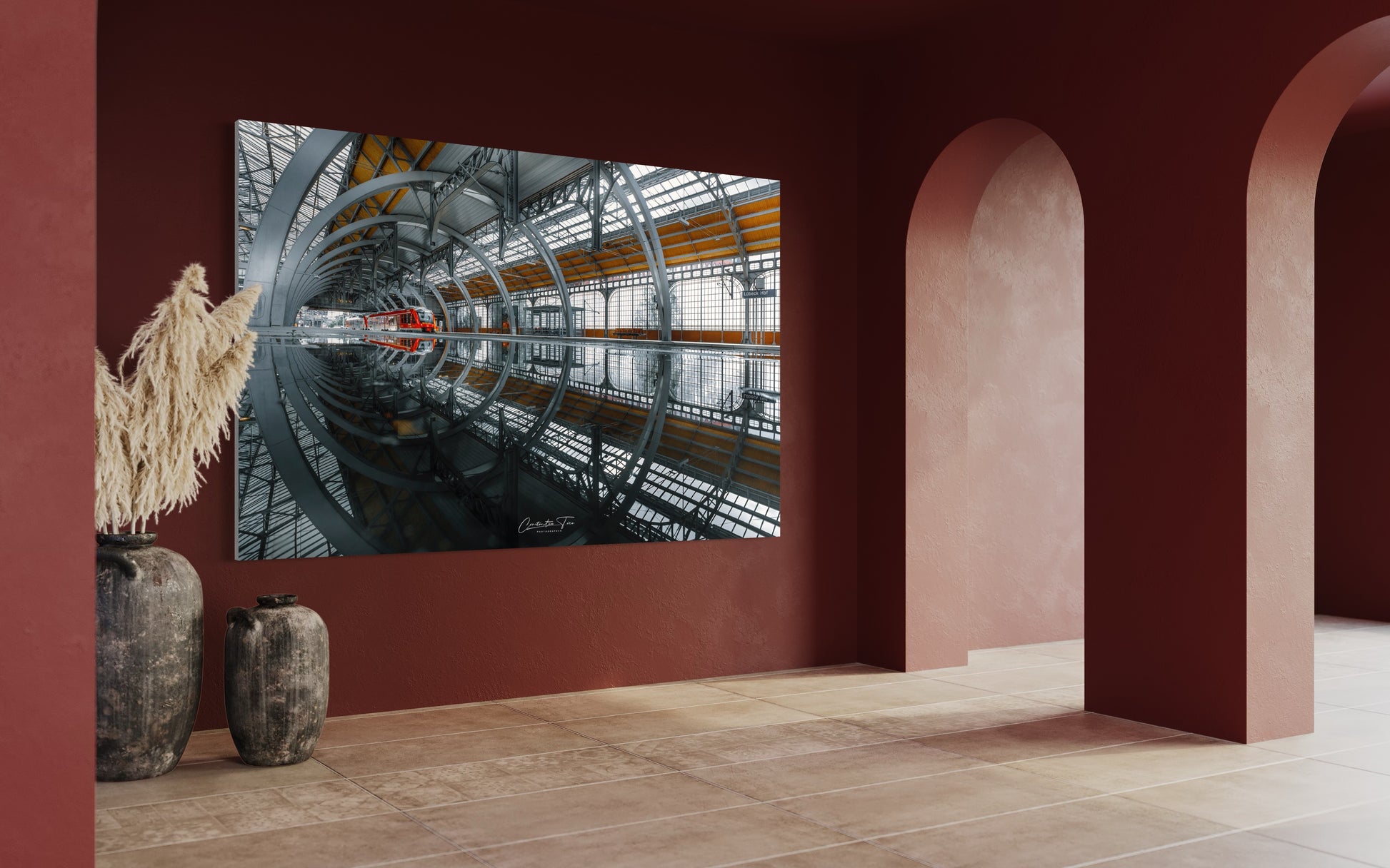 Lübeck - Hauptbahnhof / Fine ART,Leinwand,Acrylglas,Alu-Dibond,Poster,Holz