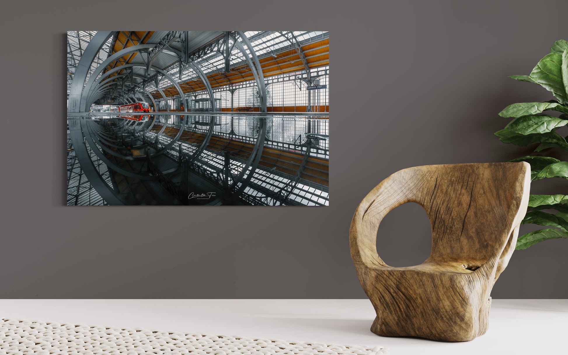 Lübeck - Hauptbahnhof / Fine ART,Leinwand,Acrylglas,Alu-Dibond,Poster,Holz