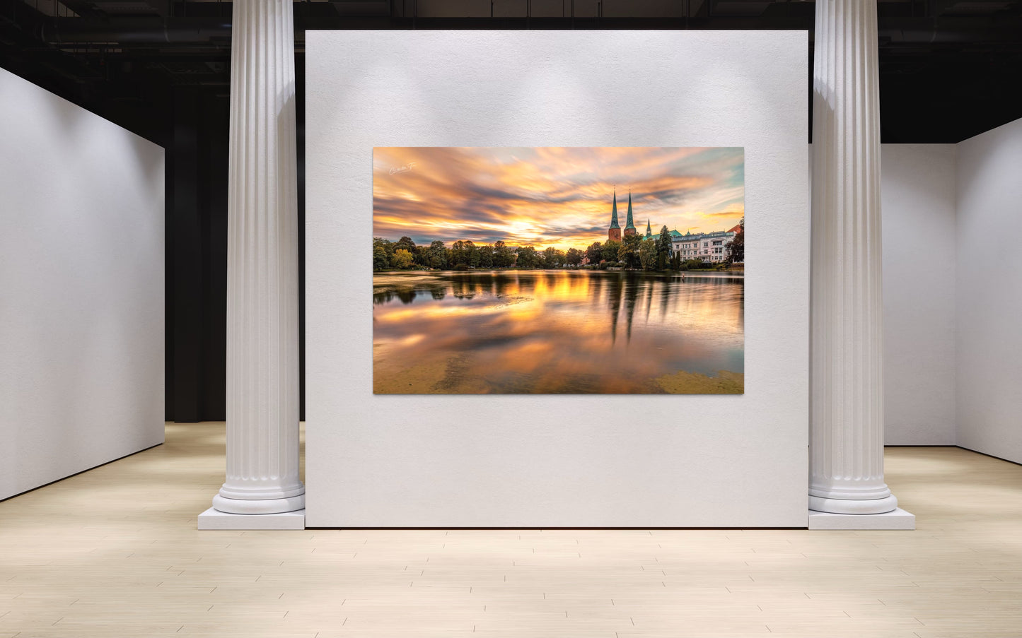 Lübeck – Abendliche Spiegelungen | Fine Art Wandbild