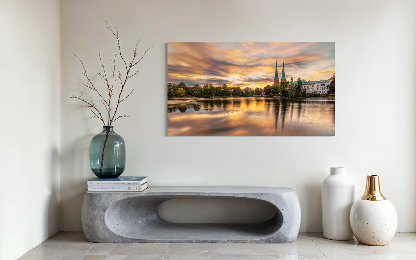 Lübeck – Abendliche Spiegelungen | Fine Art Wandbild