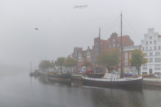Lübeck - Nebel über der Stadt