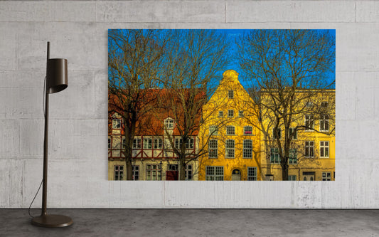 Lübeck Altstadt, historische Häuser Lübeck, Hansestadt Lübeck, Giebelhäuser, Architekturfotografie, Fine Art Fotografie, Lübeck Wandbild, Schleswig-Holstein, Altstadtfotografie, norddeutsche Architektur, Lübeck Kunst, Constantin Ticu Fotografie.