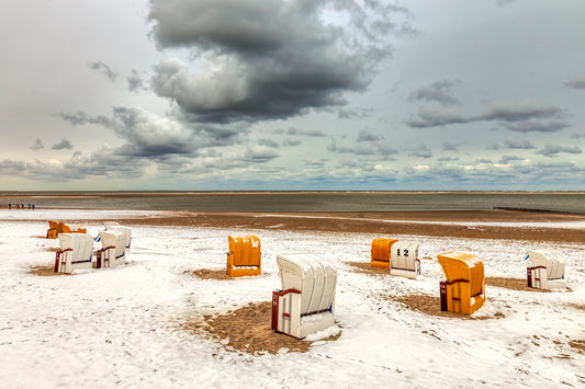 Aprilwinter auf Borkum