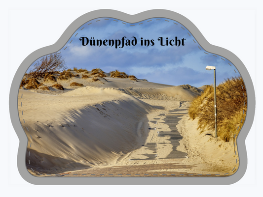 Dünenpfad ins Licht - Shaped Rug 70x50 cm